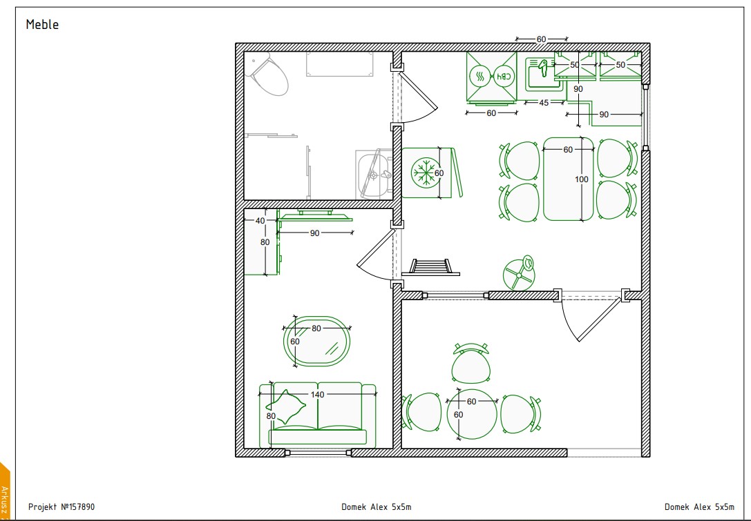 DOMEK LETNISKOWY ALEX 5x5m — ujęcie 3