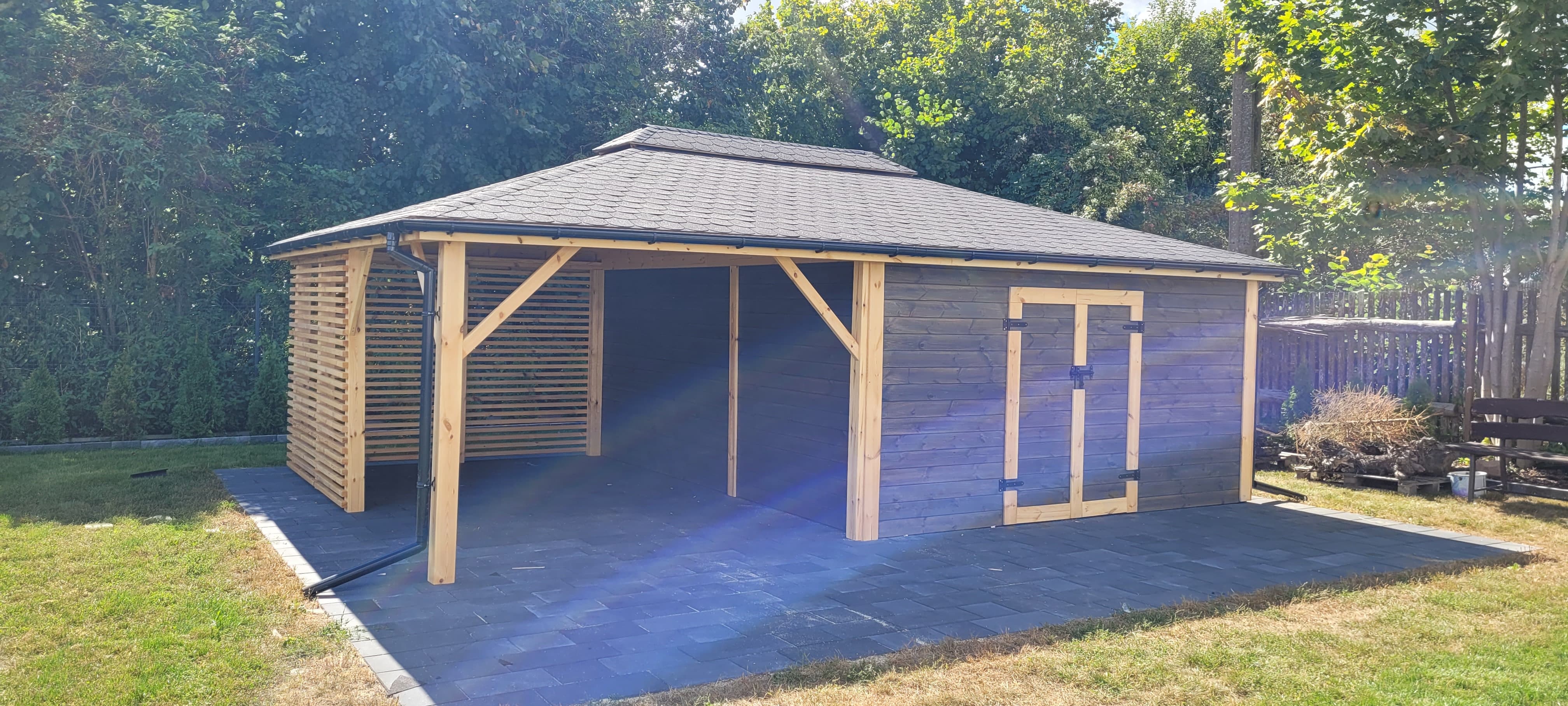 DOMEK narzędziowy DANIEL Z ALTANĄ 6x5m — ujęcie 3