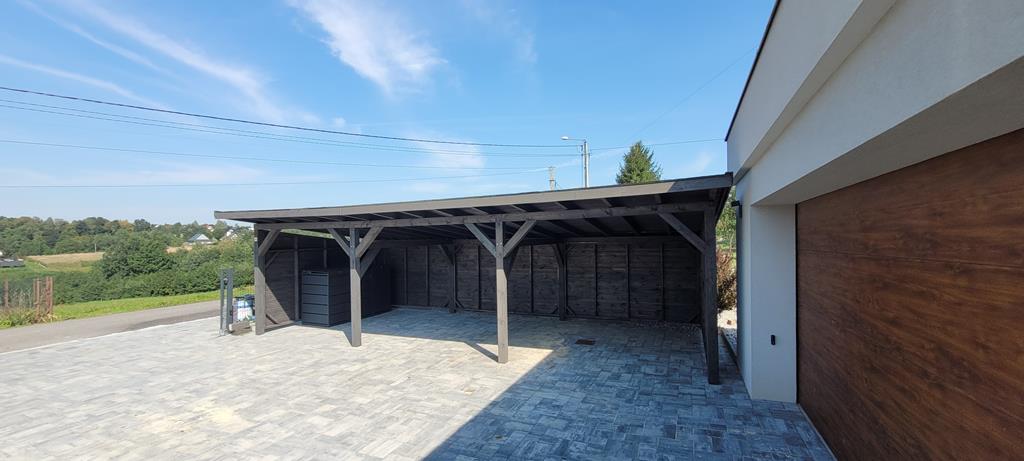 WIATA samochodowa W20 4x8m w gotowym ogrodzie
