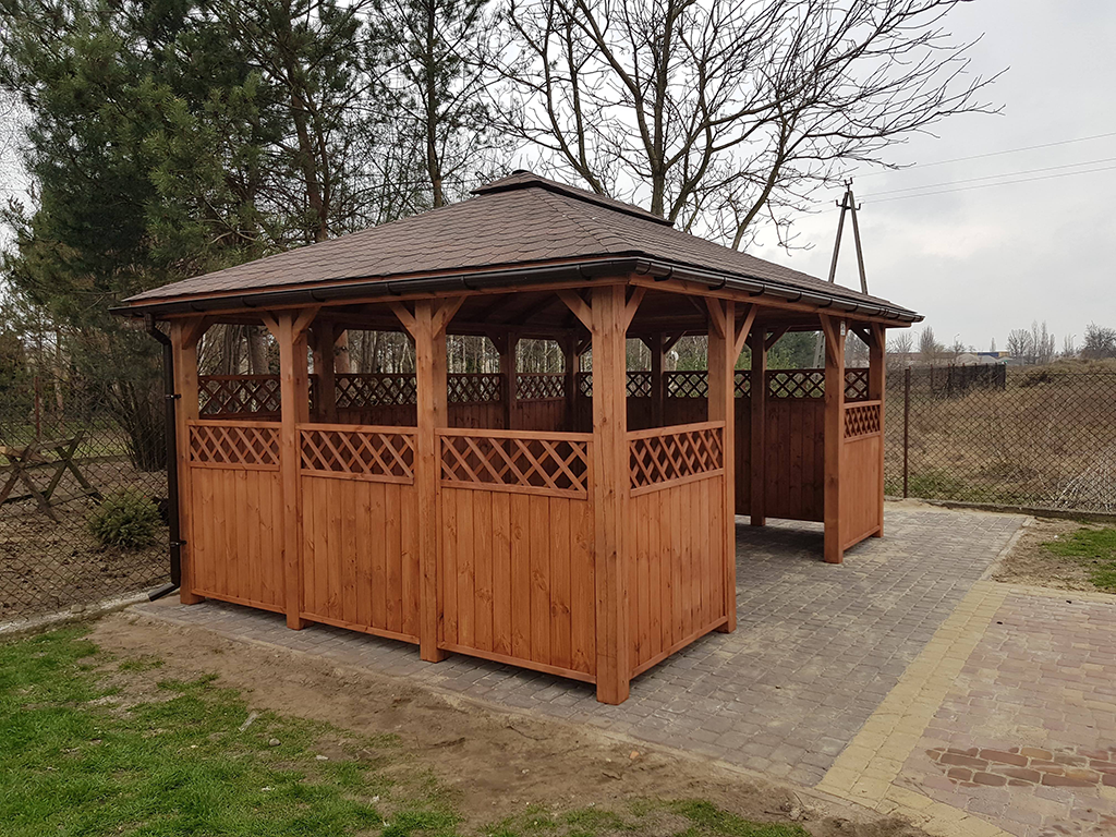 ALTANA ogrodowa GOSIA 3 x 3 m w gotowym ogrodzie