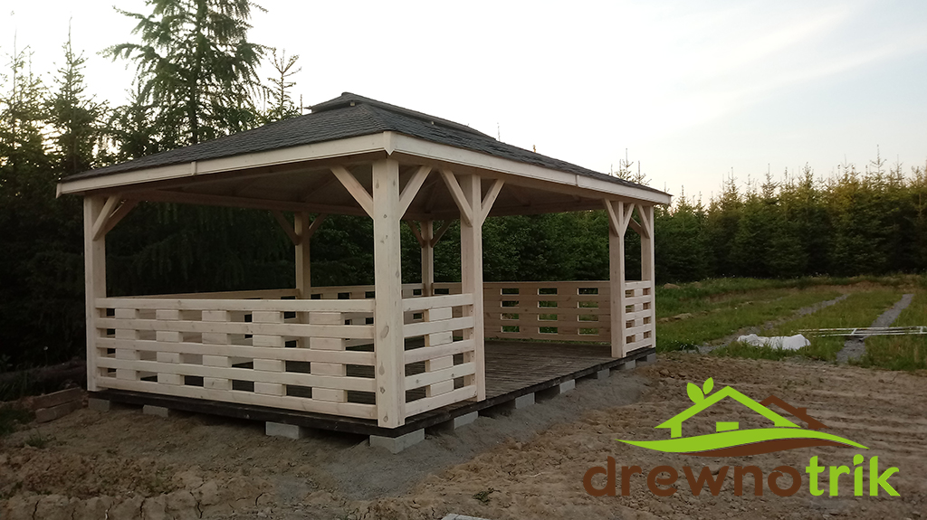 ALTANA ogrodowa B70 EXTRA 3x3m — realizacja DREWNOTRIK
