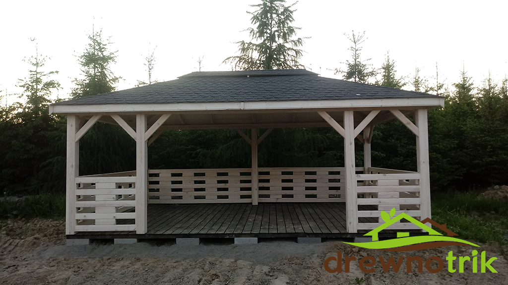 ALTANA ogrodowa B70 EXTRA 3x3m w gotowym ogrodzie
