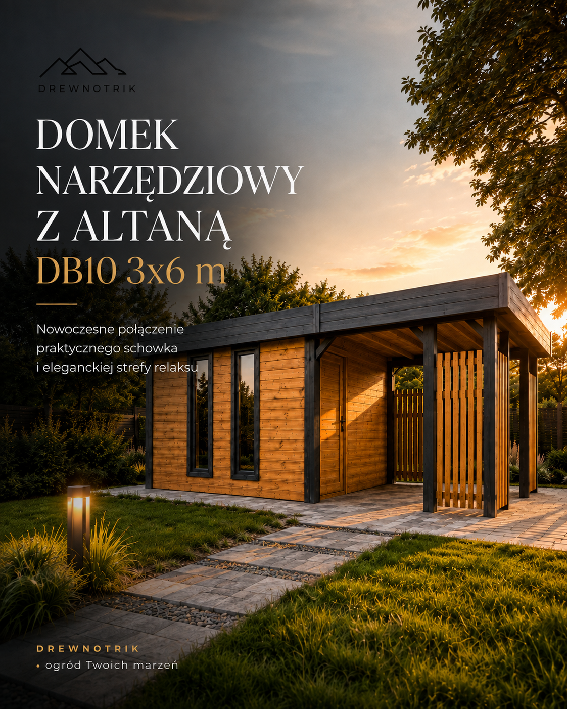DOMEK narzędziowy Z ALTANĄ DB10 3x6 m — ujęcie 2
