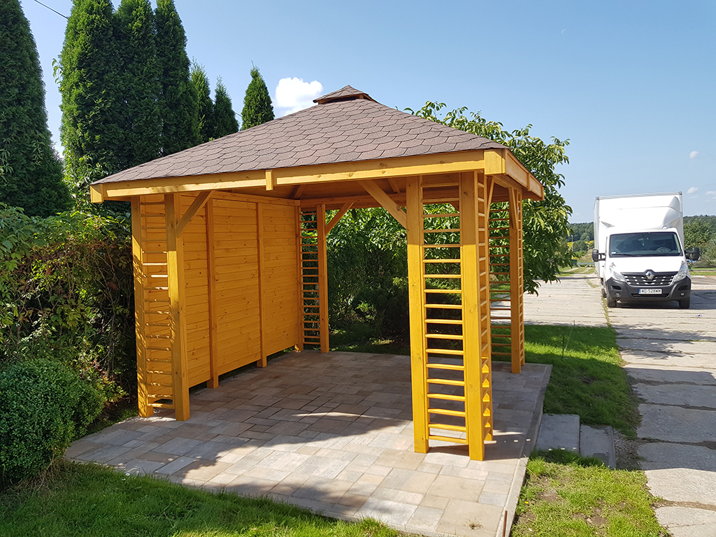 ALTANA ogrodowa VERA III 3x3 m w gotowym ogrodzie